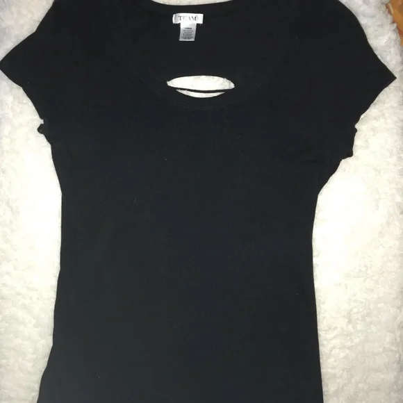 Team Juniors size Large Cut-out Angel wings Black with Rhinestone Bling - Picture 3 of 6